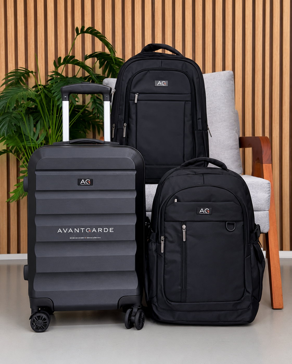 Pedido Avantgarde — mala e mochilas pretas personalizadas
